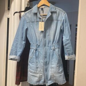 Light wash denim dress